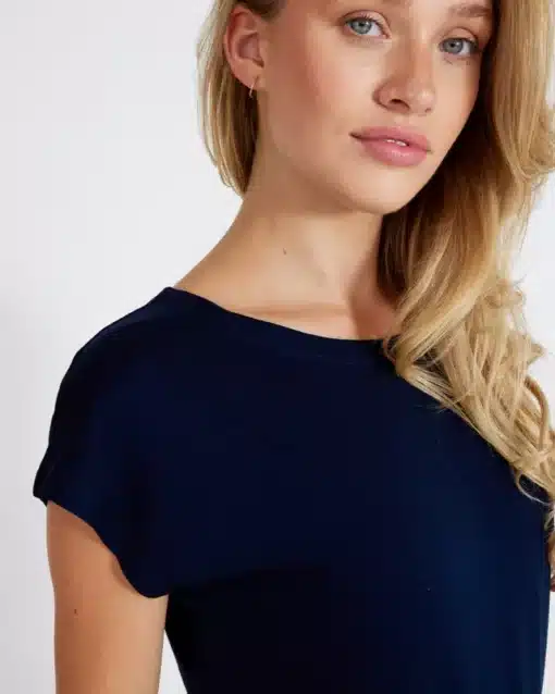Holebrook Asta Capsleeve Top Navy