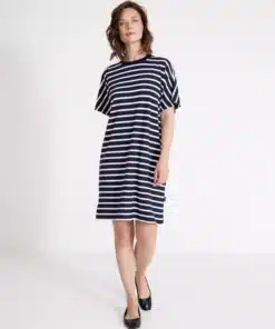 Holebrook Asta Tee Dress Navy/White