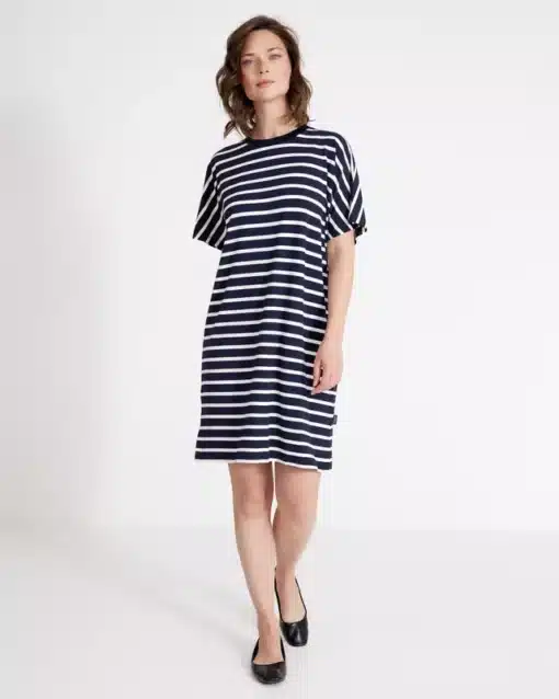 Holebrook Asta Tee Dress Navy/White