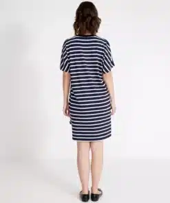 Holebrook Asta Tee Dress Navy/White