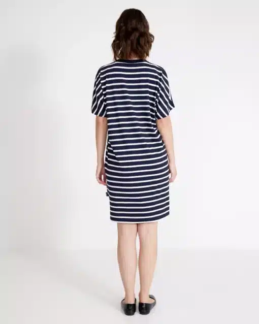 Holebrook Asta Tee Dress Navy/White