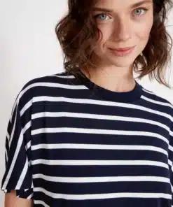 Holebrook Asta Tee Dress Navy/White