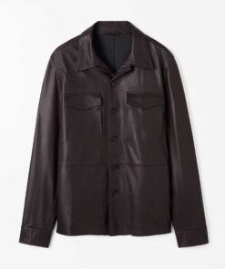 Tiger of Sweden Leson Leather Jacket Aubergine