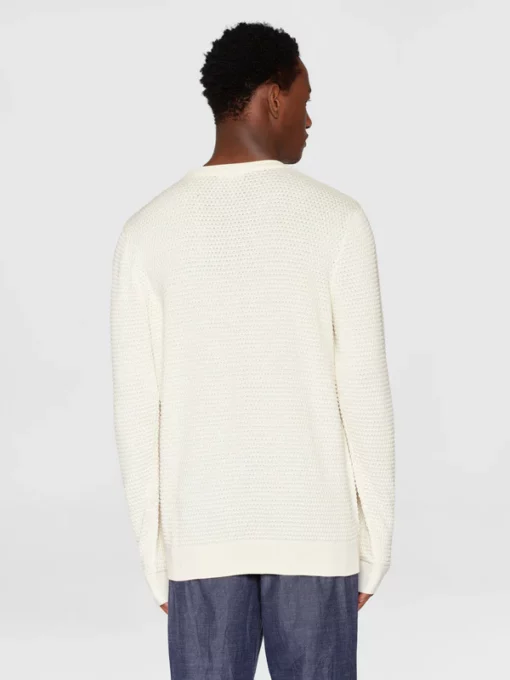 Knowledge Cotton Apparel Vagn Bubble Knit Egret