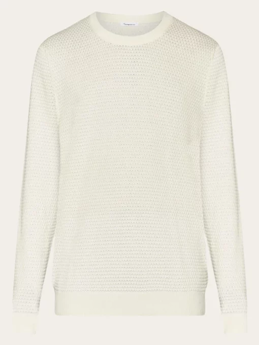Knowledge Cotton Apparel Vagn Bubble Knit Egret