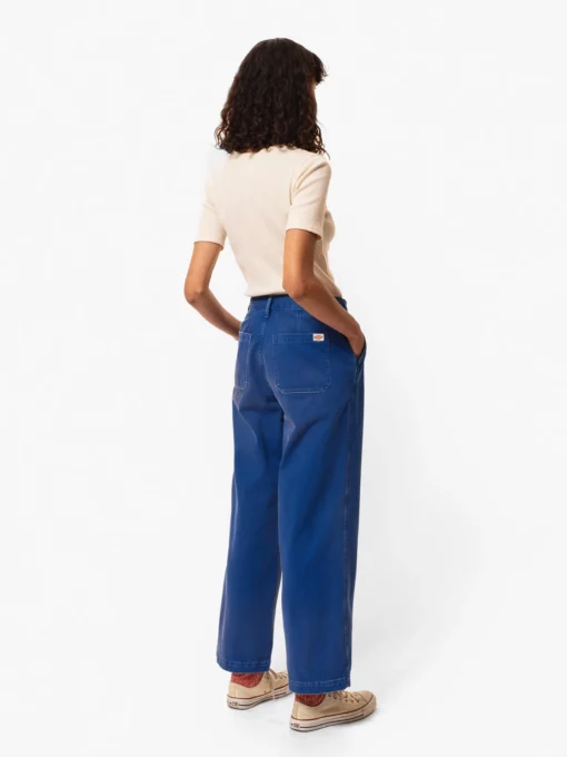 Nudie Jeans Wendy Herringbone Pants Blue
