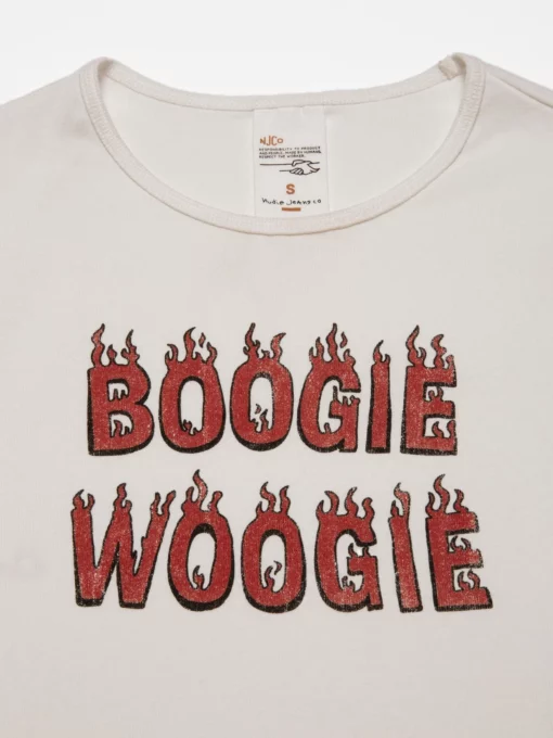 Nudie Jeans Eve T-Shirt Boogie Woogie Offwhite
