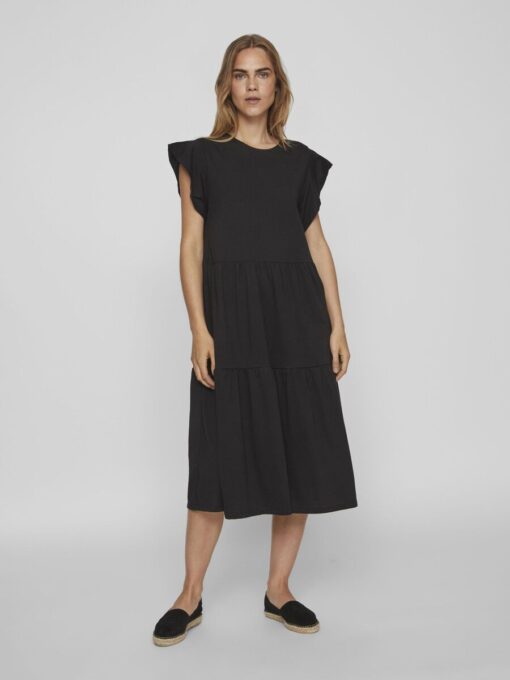 Vila Summer Midi Dress Black