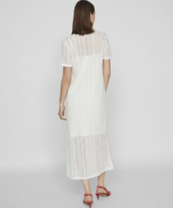 Vila Gardea O-Neck Ankle Dress Egret