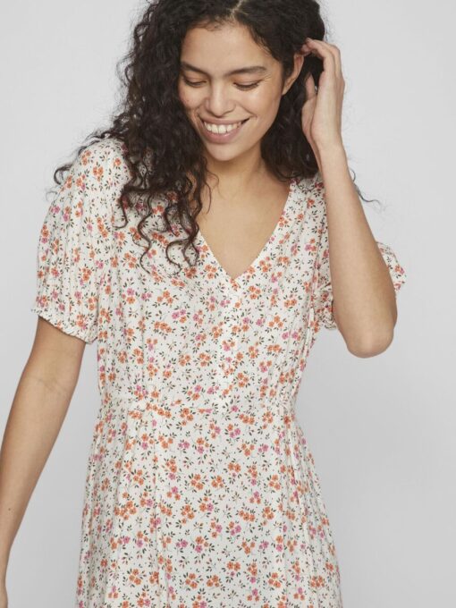VilaSuna V-neck Midi Dress Cloud Dancer