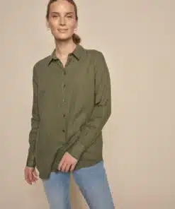 Mos Mosh Karli Linen Shirt Dusty Olive