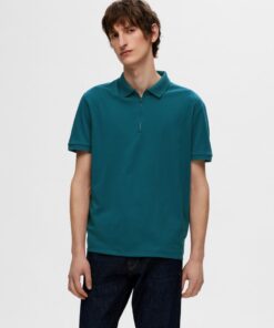 Selected Homme Fave Zip Polo Dragonfly