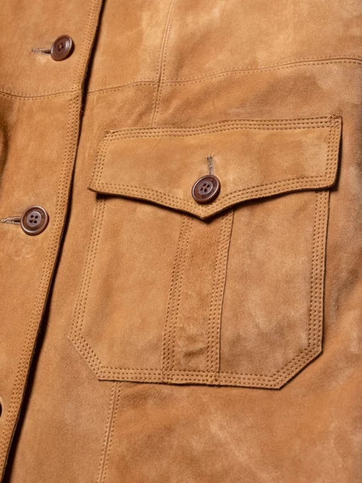 Nudie Jeans Ilse Suede Coat Tobacco
