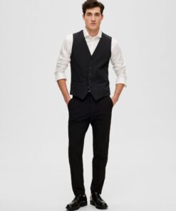 Selected Homme Slim-Liam Waistcoat Black