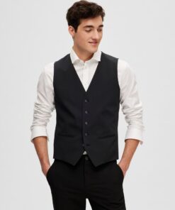 Selected Homme Slim-Liam Waistcoat Black