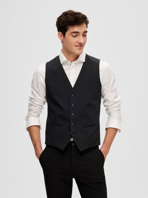 Selected Homme Slim-Liam Waistcoat Black