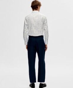 Selected Homme Slimsoho-Ethan AOP Shirt Bright White