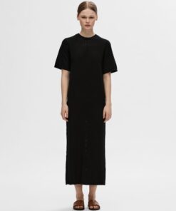 Selected Femme 2/4 Knit Dress Black