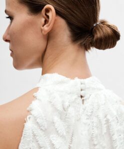 Selected Femme Florita Halterneck Dress White