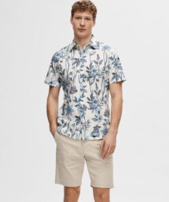Selected Homme Slimethan Aop SS Shirt Dragonfly