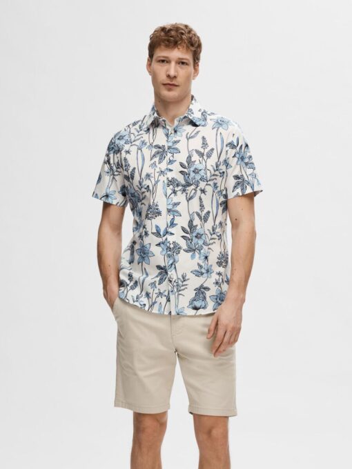 Selected Homme Slimethan Aop SS Shirt Dragonfly