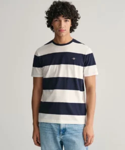 Gant BarStripe T-shirt Eggshell