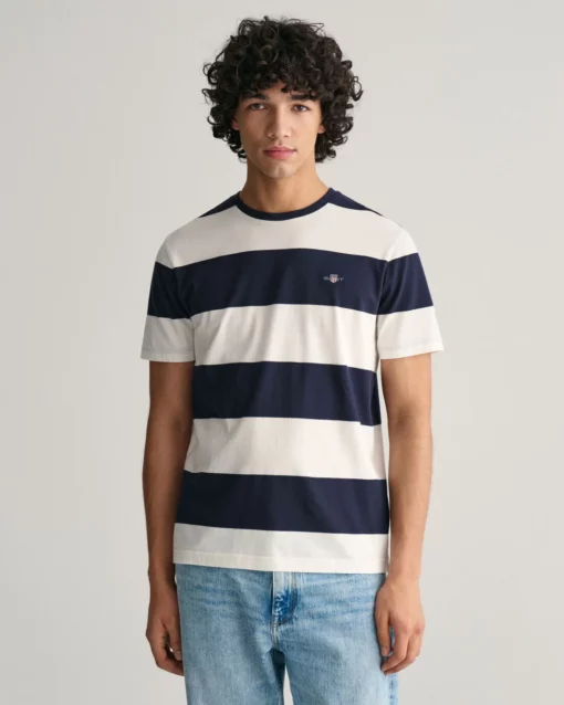 Gant BarStripe T-shirt Eggshell