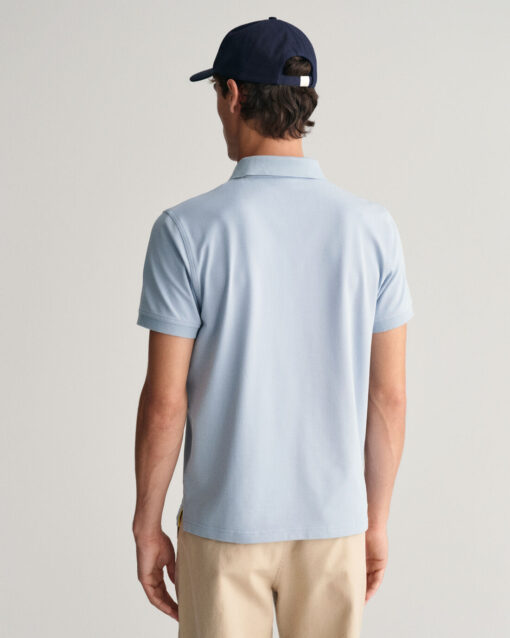 Gant Contrast Pique Polo Dove Blue