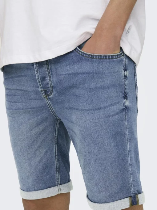 Only & Sons Ply Jog Shorts Blue