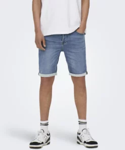 Only & Sons Ply Jog Shorts Blue