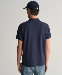 Gant Regular Fit Pique Polo Evening Blue