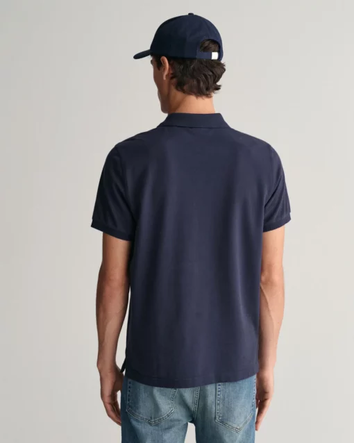 Gant Regular Fit Pique Polo Evening Blue