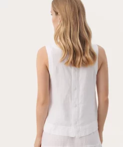 Part Two Gerlinde Linen Top Bright White
