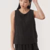Part Two Gerlinde Linen Top Black