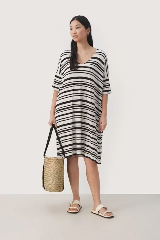 Part Two Gericka Dress Black Stripe