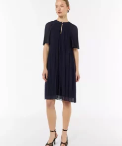 Comma, Plisee Dress Navy