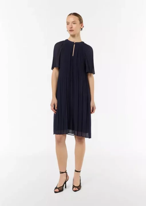 Comma, Plisee Dress Navy