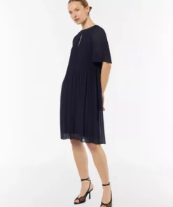 Comma, Plisee Dress Navy