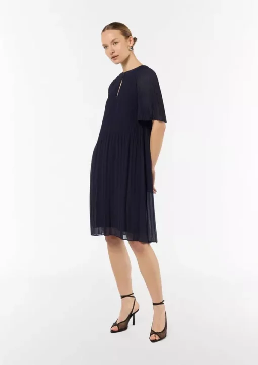 Comma, Plisee Dress Navy