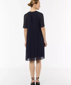 Comma, Plisee Dress Navy