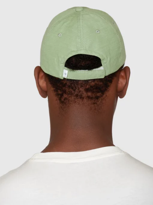 Knowledge Cotton Apparel Slub Yarn Baseball Cap Shale Green