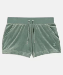 Juicy Couture Velour Eve Shorts Chinois Green