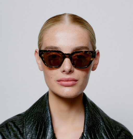 A.Kjaerbede Kaws Sunglasses Black/Yellow Tortoise