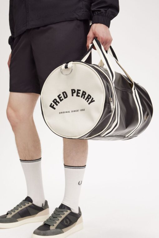 Fred Perry Classic Barrel Bag Black/Ecru