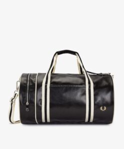 Fred Perry Classic Barrel Bag Black/Ecru