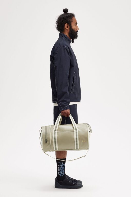 Fred Perry Classic Barrel Bag Warm Grey/Ecru