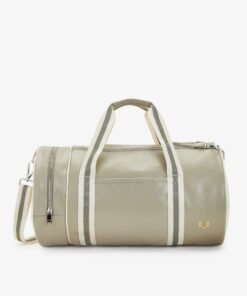 Fred Perry Classic Barrel Bag Warm Grey/Ecru