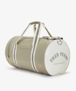 Fred Perry Classic Barrel Bag Warm Grey/Ecru