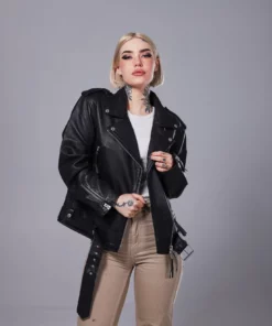 Human Scales Leah Leather Jacket Black