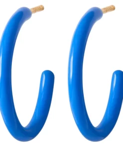 LULU Copenhagen Color Hoops Medium Pair Blue